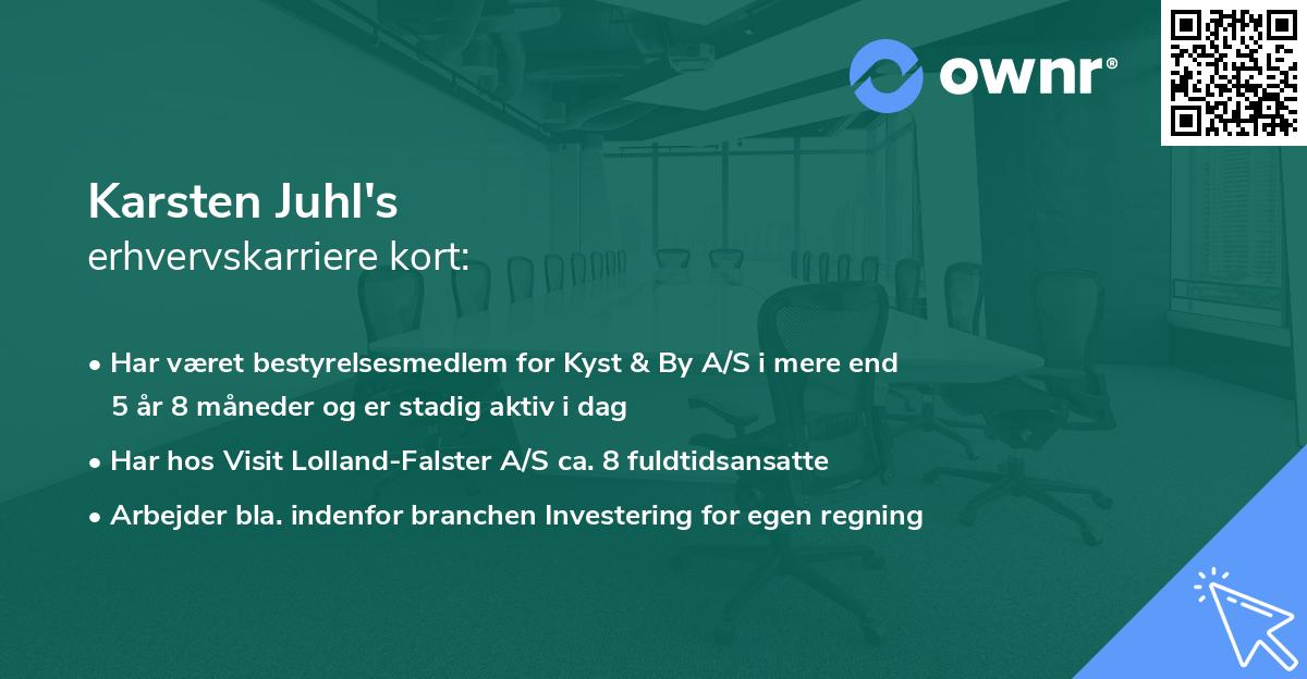 Karsten Juhl's erhvervskarriere kort