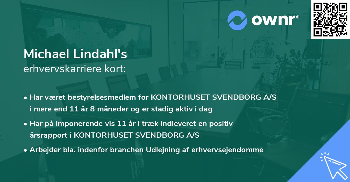 Michael Lindahl's erhvervskarriere kort