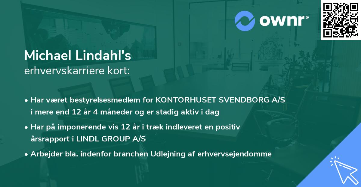 Michael Lindahl's erhvervskarriere kort