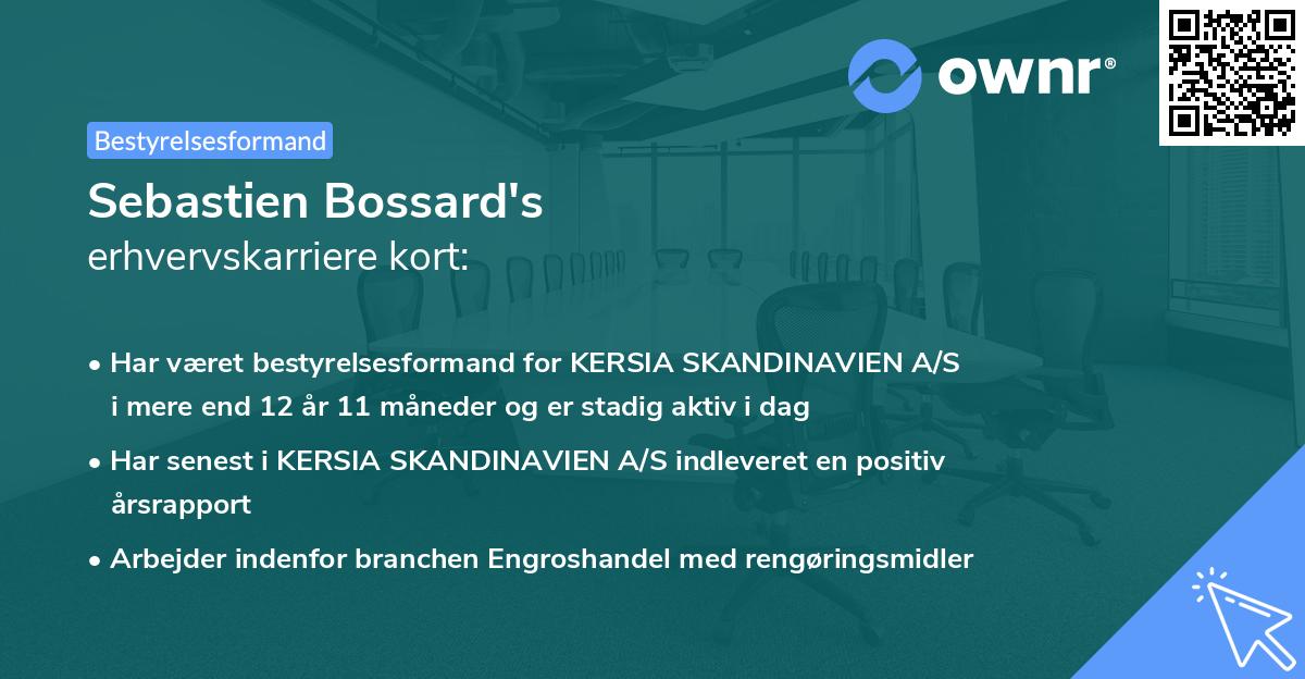 Sebastien Bossard's erhvervskarriere kort