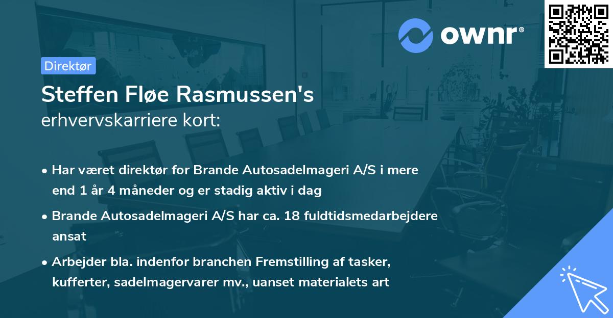 Steffen Fløe Rasmussen's erhvervskarriere kort
