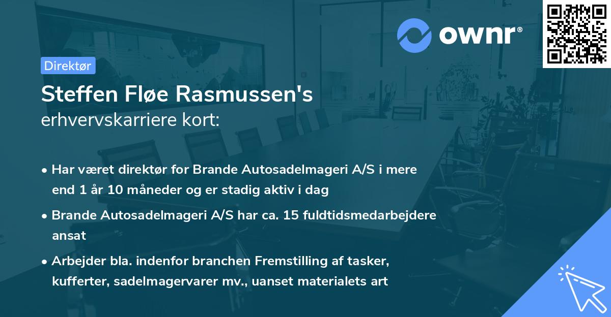 Steffen Fløe Rasmussen's erhvervskarriere kort