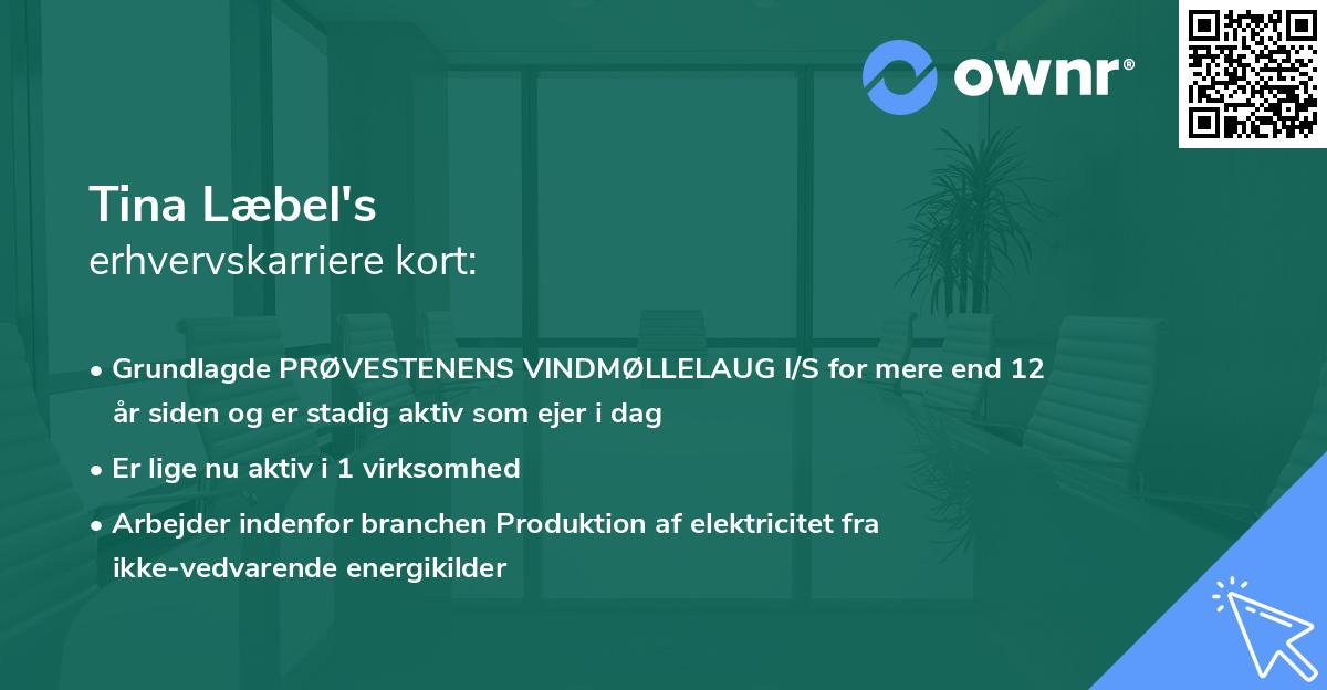 Tina Læbel's erhvervskarriere kort