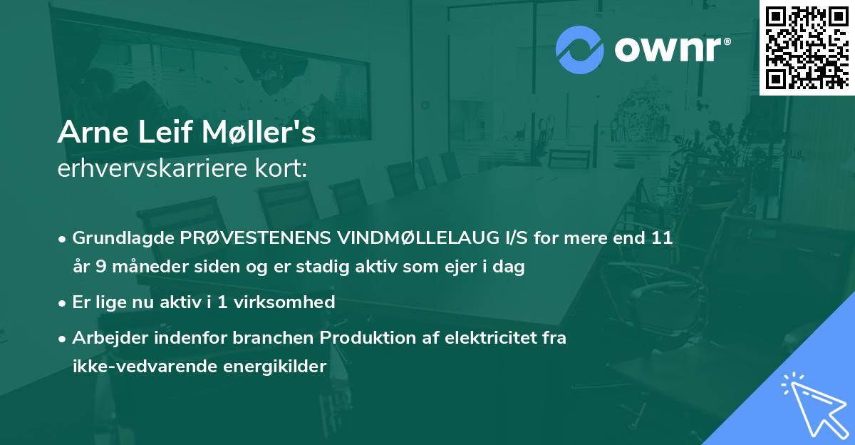 Arne Leif Møller's erhvervskarriere kort