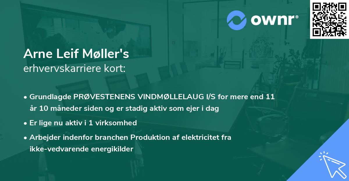 Arne Leif Møller's erhvervskarriere kort