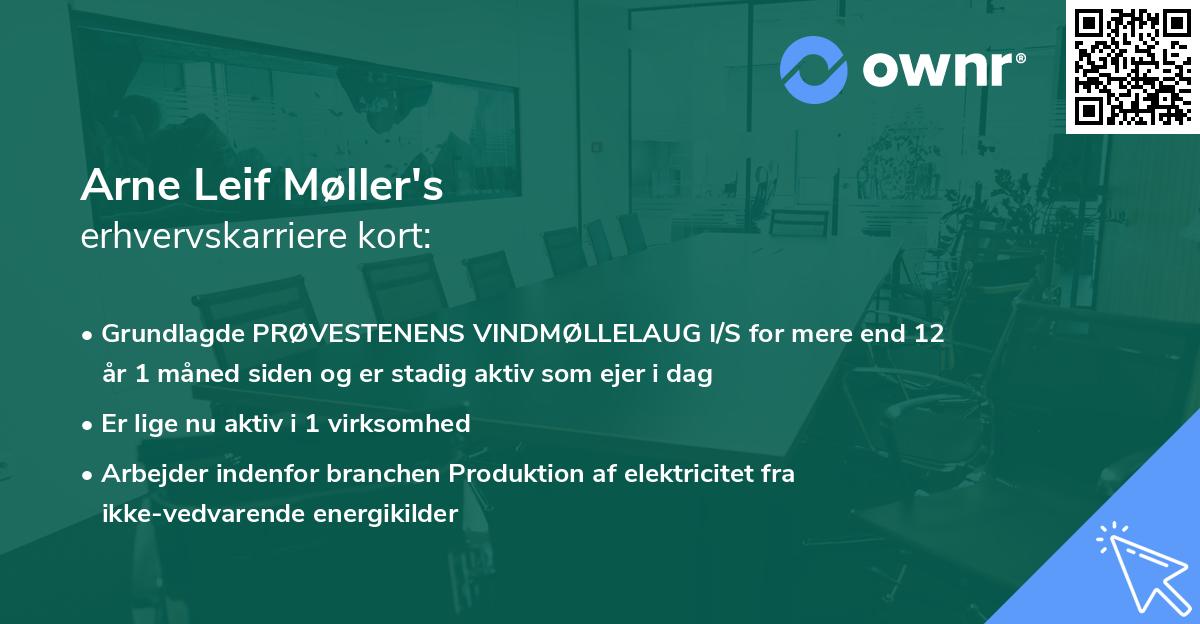 Arne Leif Møller's erhvervskarriere kort