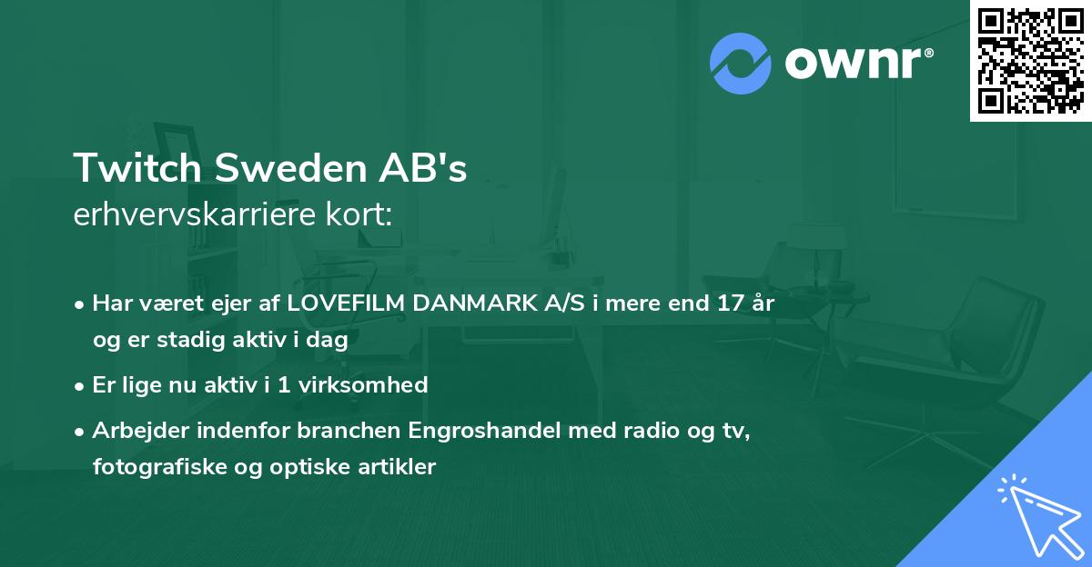 Twitch Sweden AB's erhvervskarriere kort