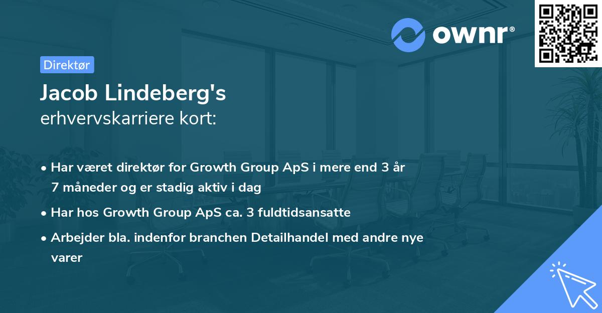 Jacob Lindeberg's erhvervskarriere kort