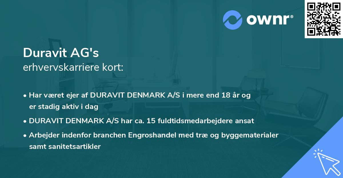 Duravit AG's erhvervskarriere kort