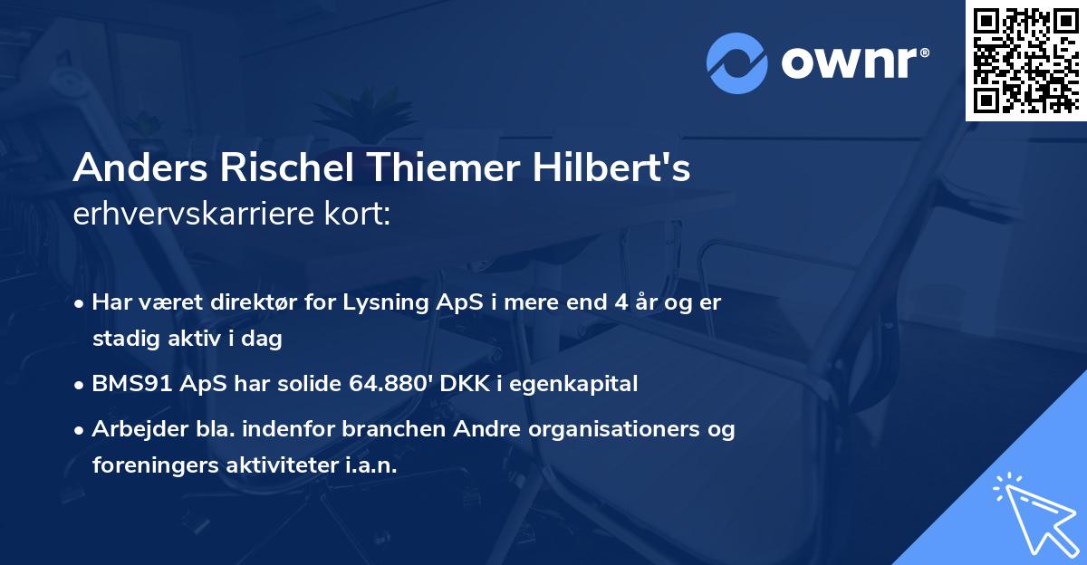 Anders Rischel Thiemer Hilbert's erhvervskarriere kort