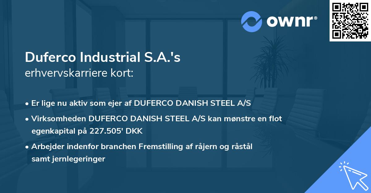 Duferco Industrial S.A.'s erhvervskarriere kort