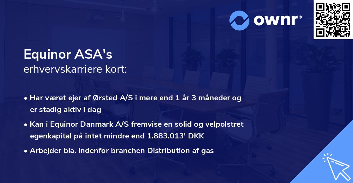 Equinor ASA's erhvervskarriere kort