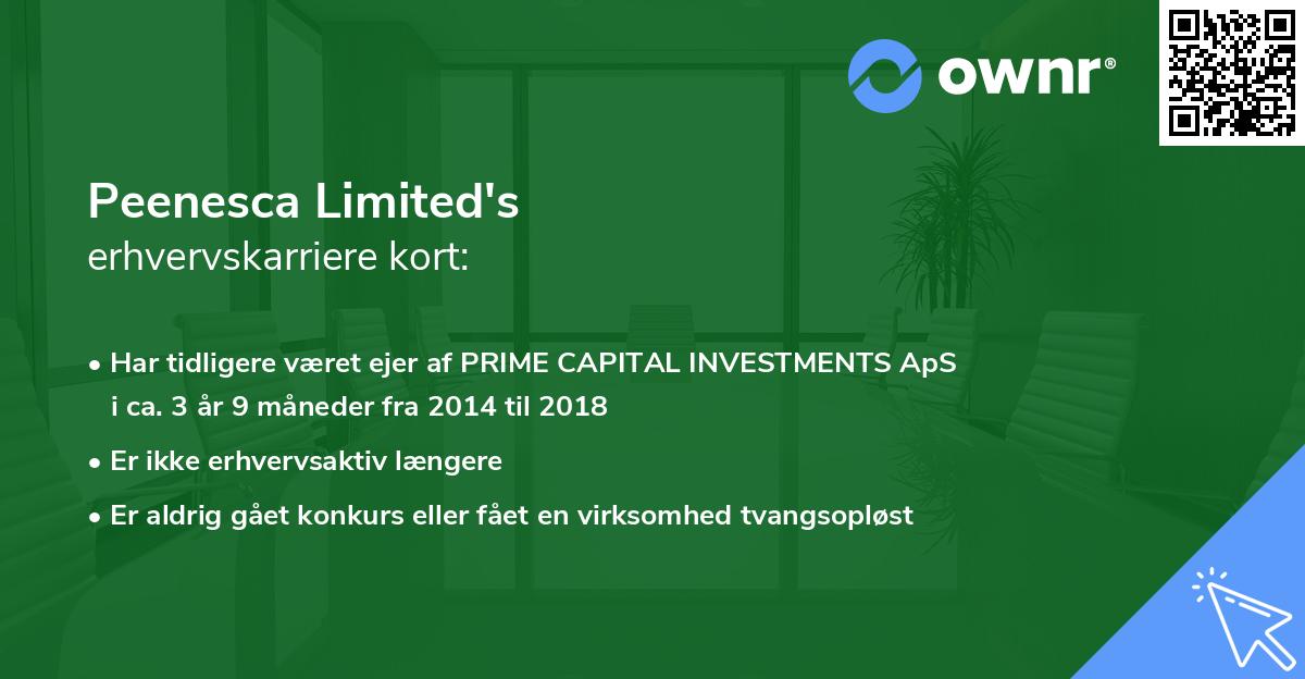 Peenesca Limited's erhvervskarriere kort