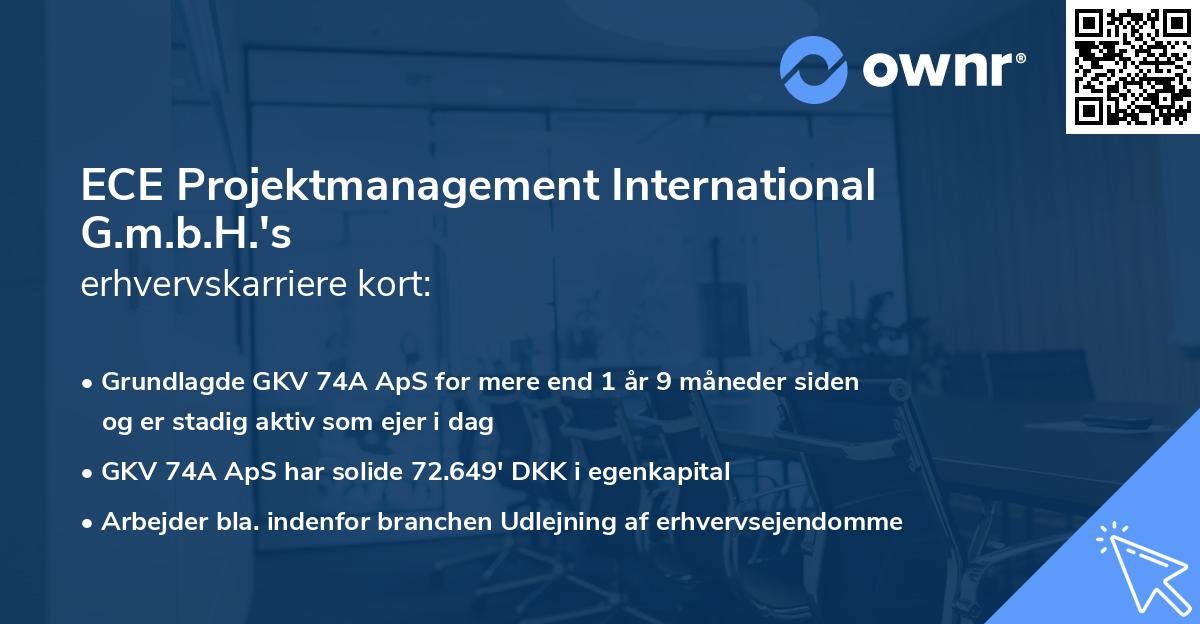 ECE Projektmanagement International G.m.b.H.'s erhvervskarriere kort