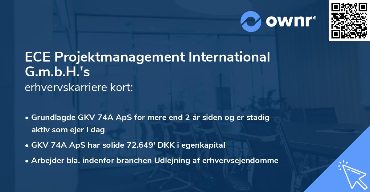 ECE Projektmanagement International G.m.b.H.'s erhvervskarriere kort