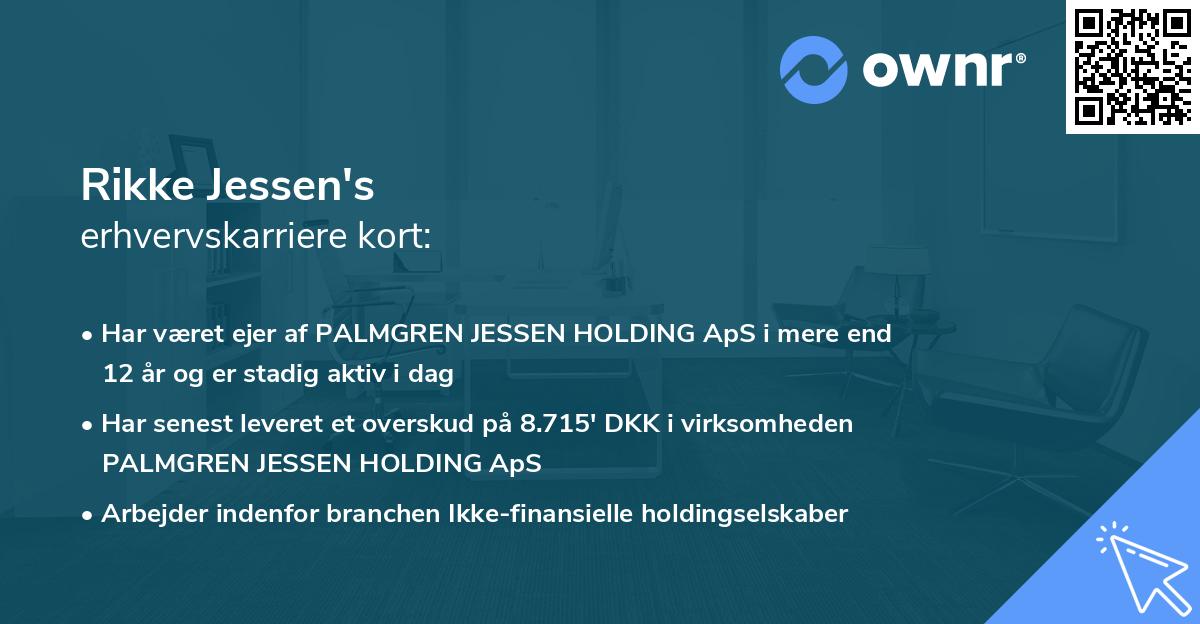 Rikke Jessen's erhvervskarriere kort