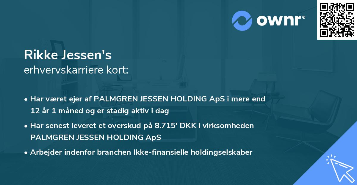 Rikke Jessen's erhvervskarriere kort