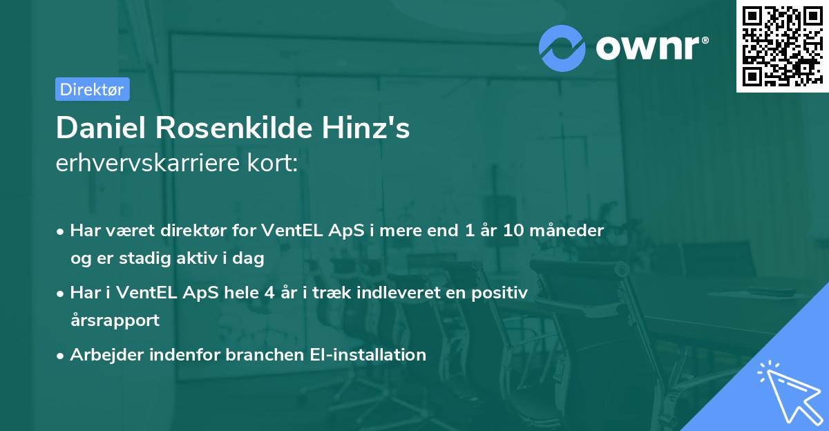 Daniel Rosenkilde Hinz's erhvervskarriere kort