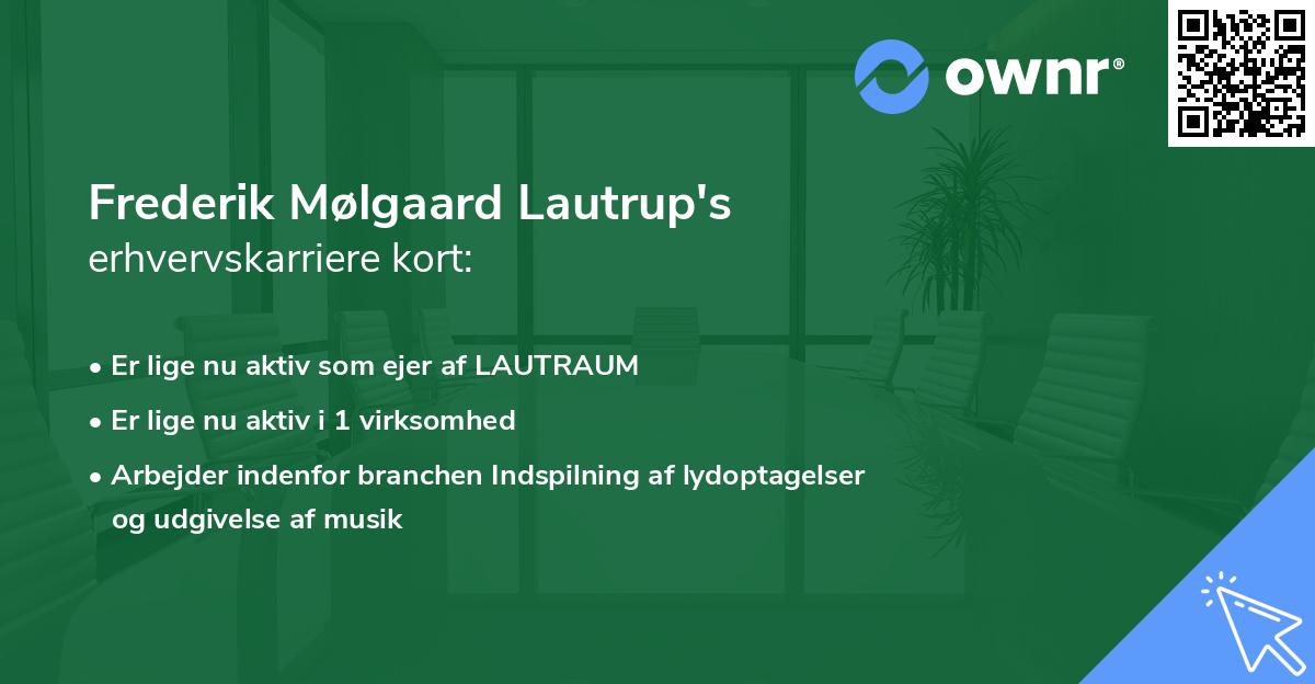 Frederik Mølgaard Lautrup's erhvervskarriere kort