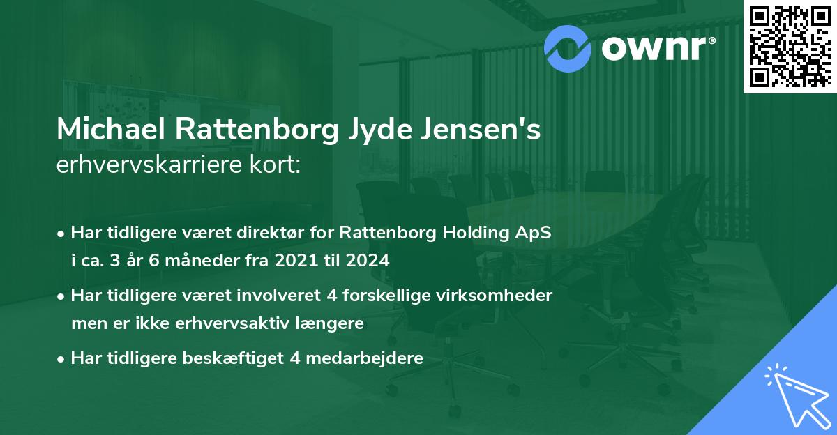 Michael Rattenborg Jyde Jensen's erhvervskarriere kort