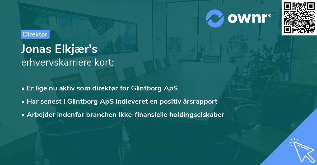 Jonas Elkjær's erhvervskarriere kort