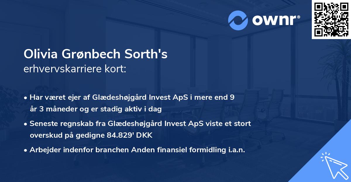 Olivia Grønbech Sorth's erhvervskarriere kort