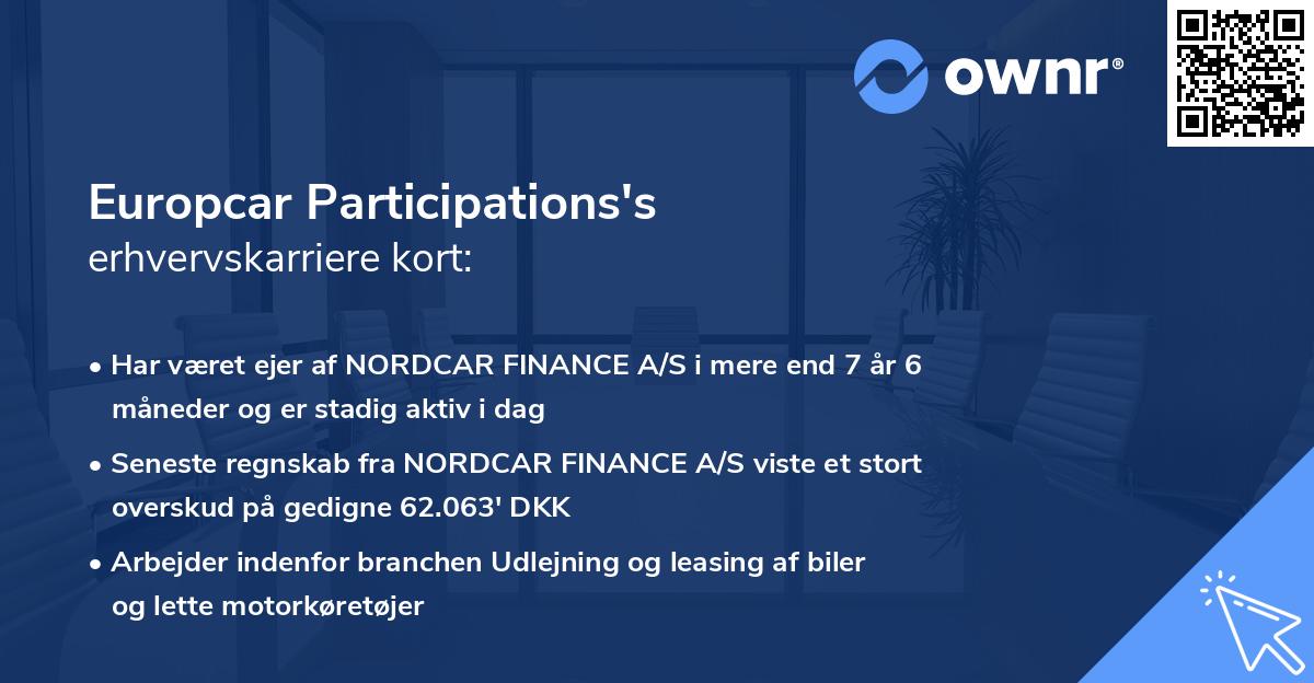 Europcar Participations's erhvervskarriere kort