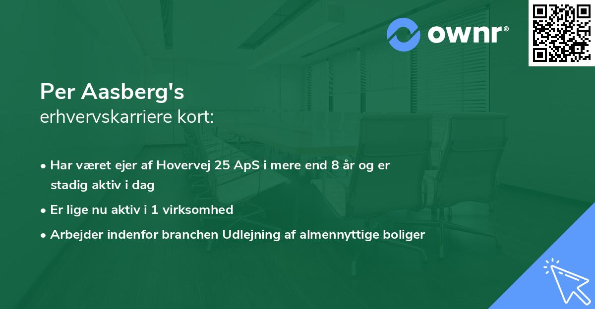Per Aasberg's erhvervskarriere kort
