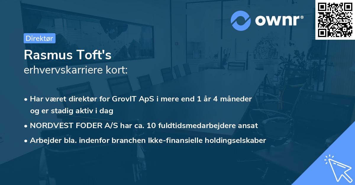 Rasmus Toft's erhvervskarriere kort