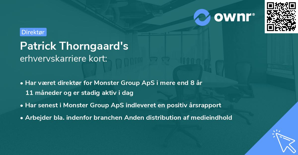 Patrick Thorngaard's erhvervskarriere kort