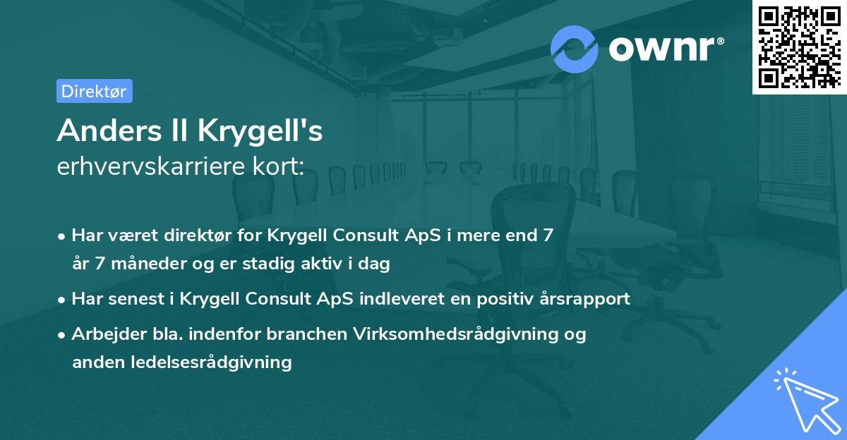 Anders Il Krygell's erhvervskarriere kort