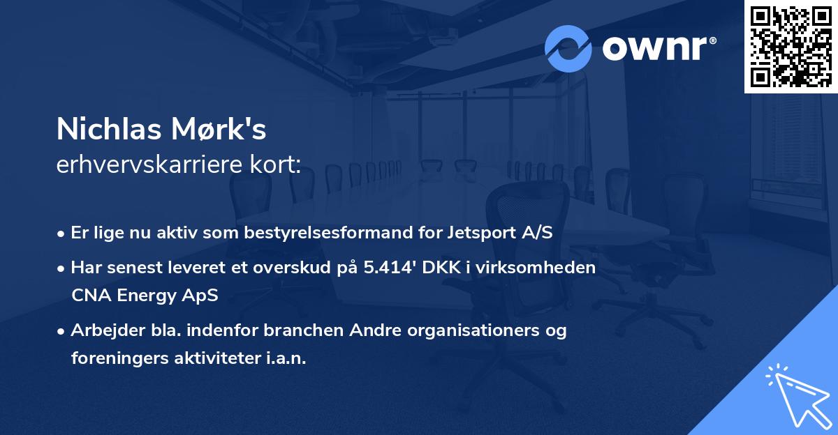 Nichlas Mørk's erhvervskarriere kort
