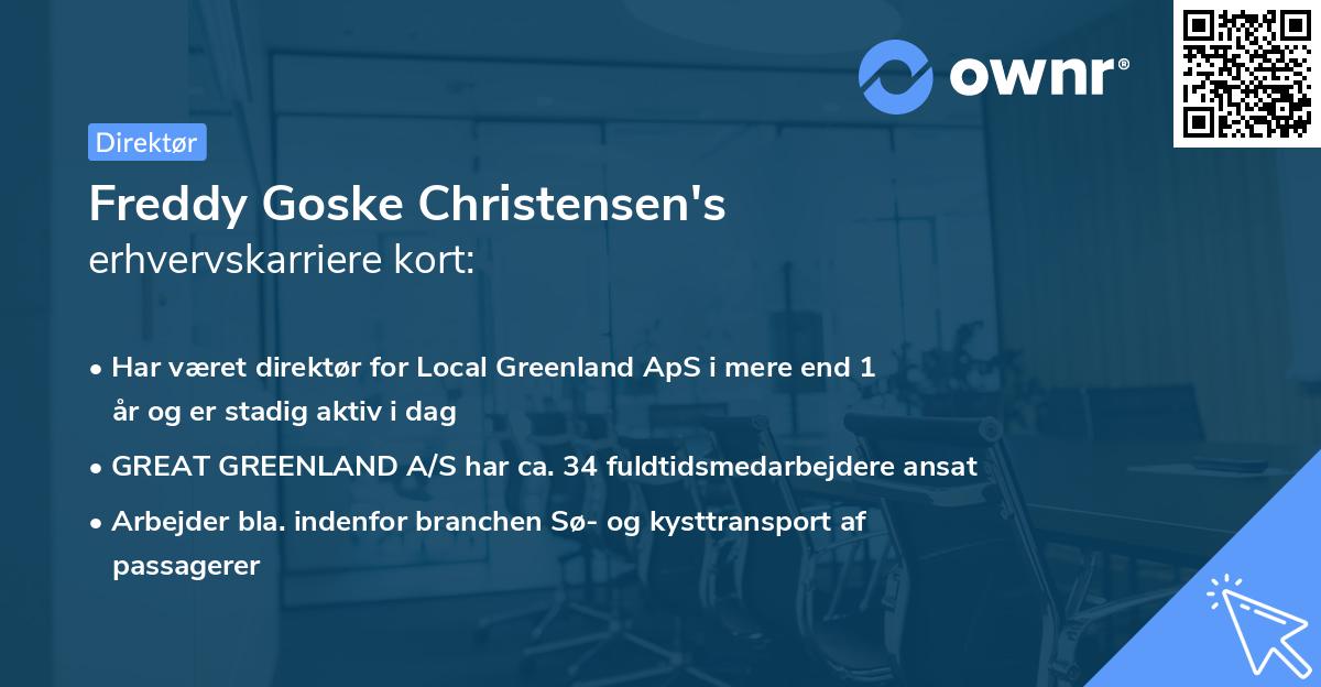 Freddy Goske Christensen's erhvervskarriere kort