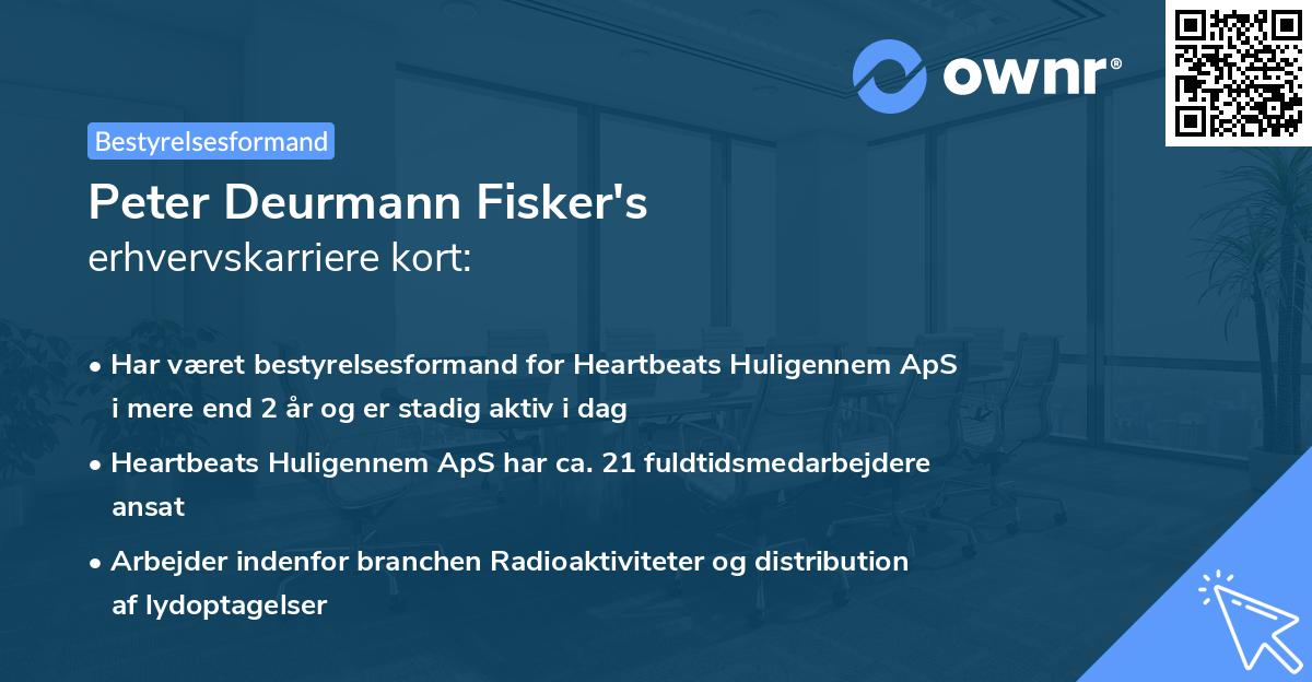 Peter Deurmann Fisker's erhvervskarriere kort