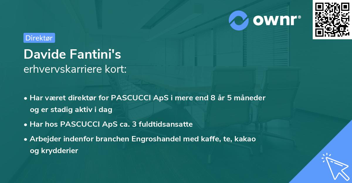 Davide Fantini's erhvervskarriere kort