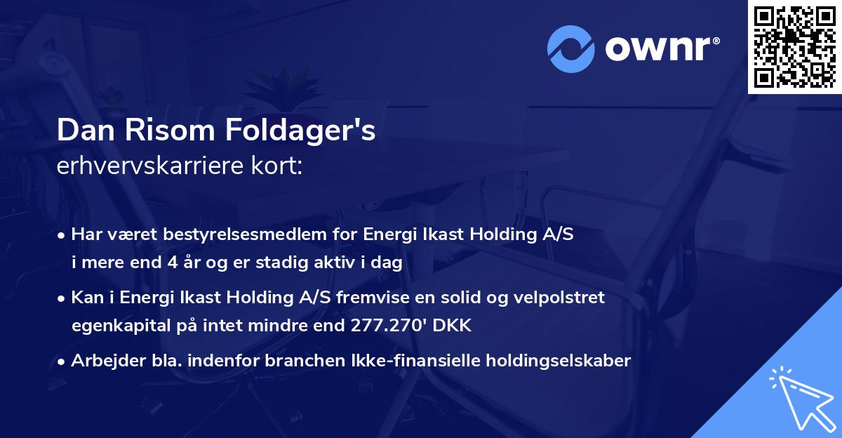 Dan Risom Foldager's erhvervskarriere kort
