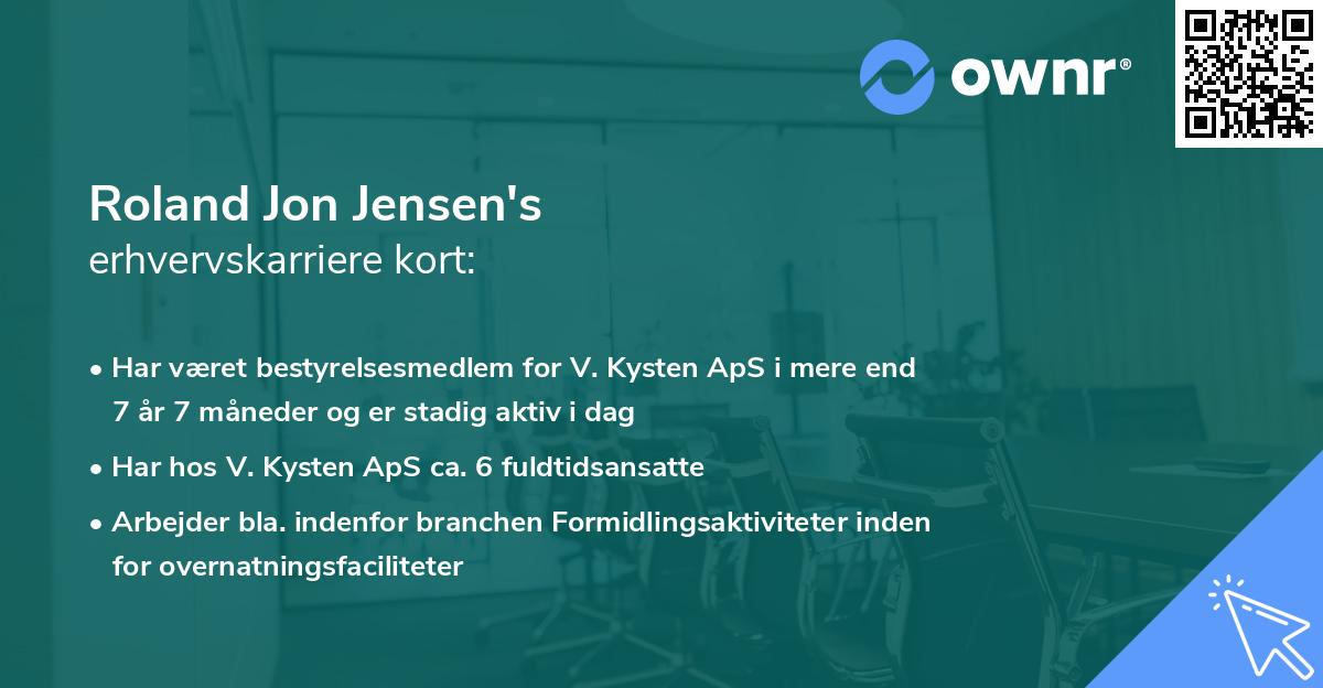 Roland Jon Jensen's erhvervskarriere kort