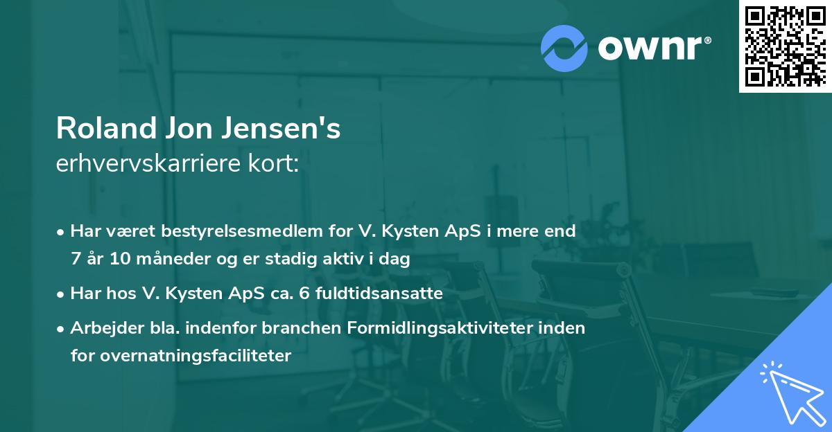 Roland Jon Jensen's erhvervskarriere kort