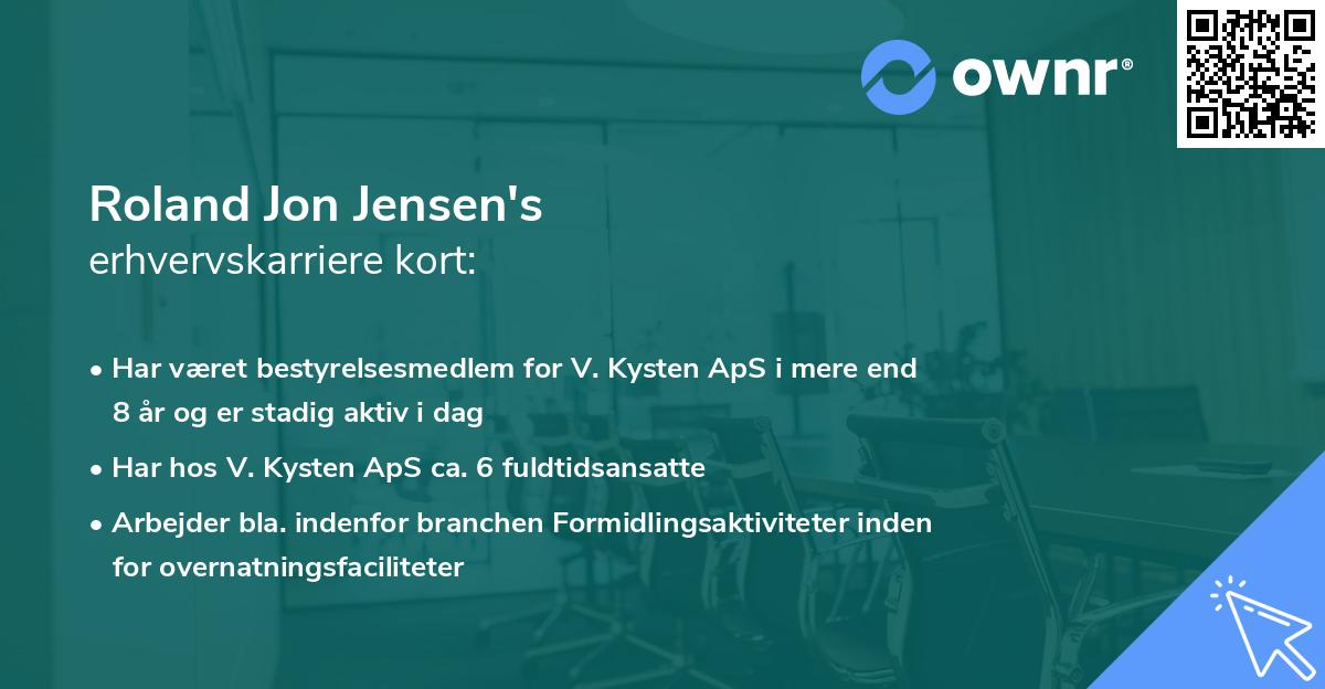 Roland Jon Jensen's erhvervskarriere kort