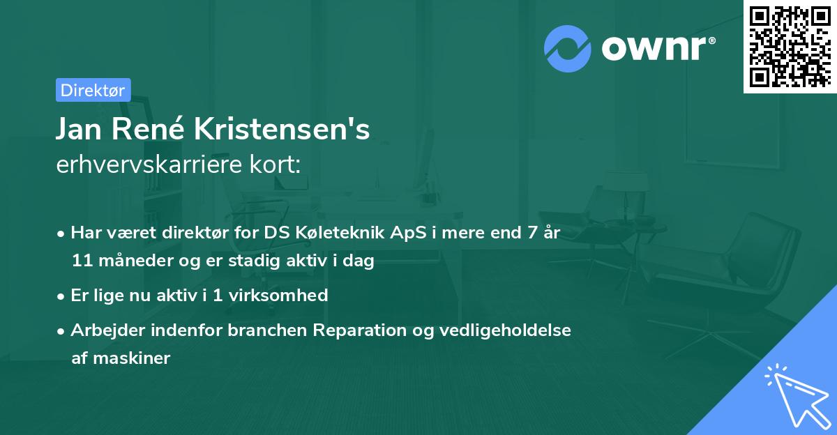 Jan René Kristensen's erhvervskarriere kort
