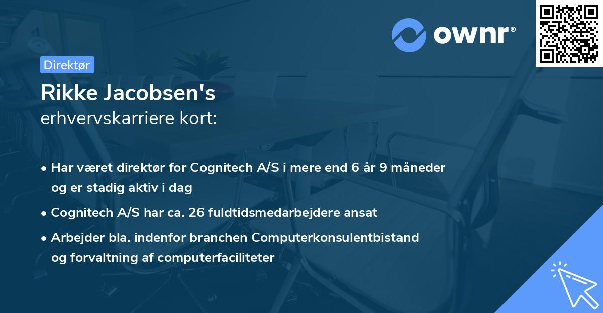 Rikke Jacobsen's erhvervskarriere kort