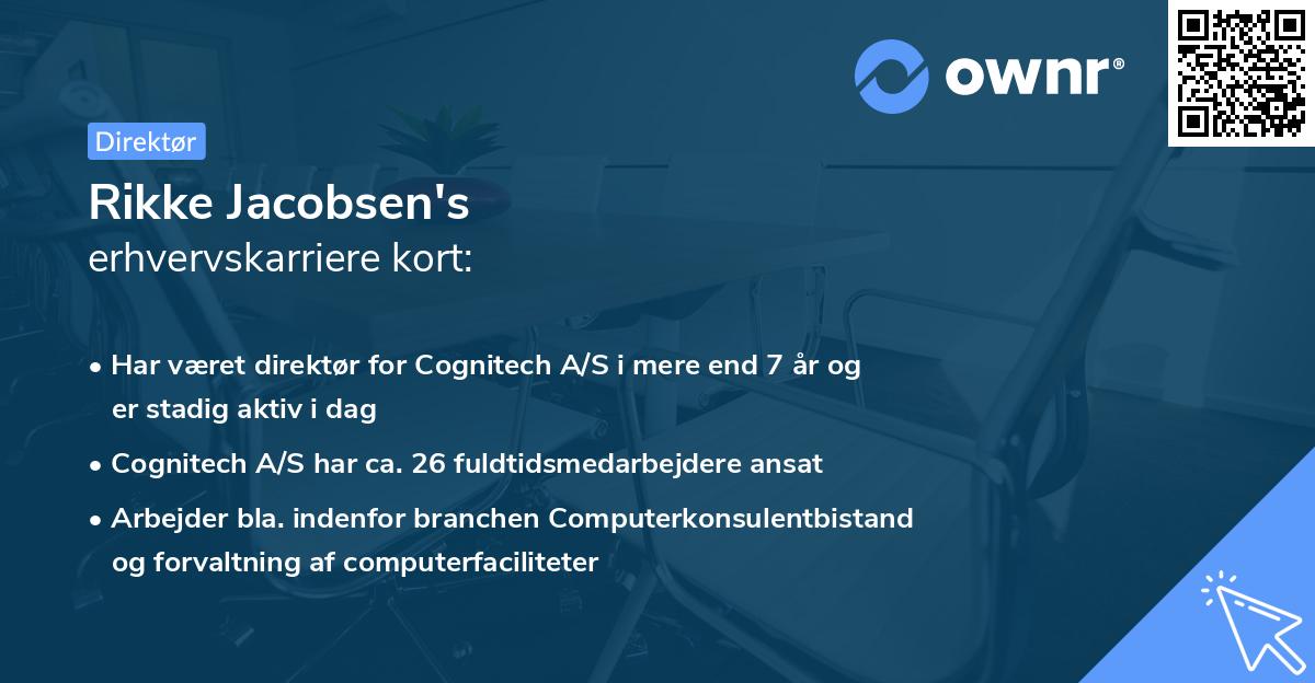 Rikke Jacobsen's erhvervskarriere kort