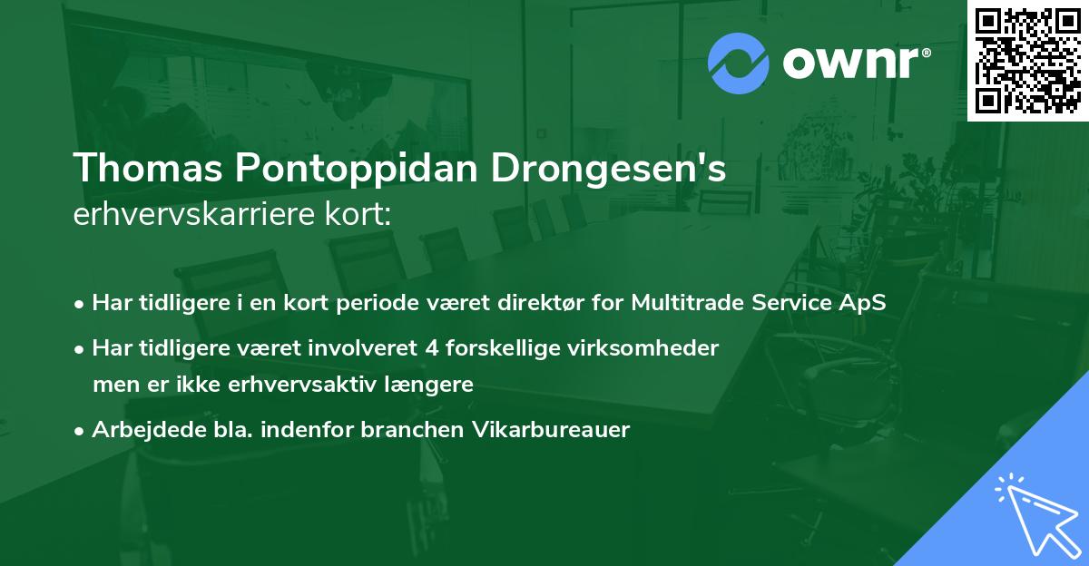 Thomas Pontoppidan Drongesen's erhvervskarriere kort