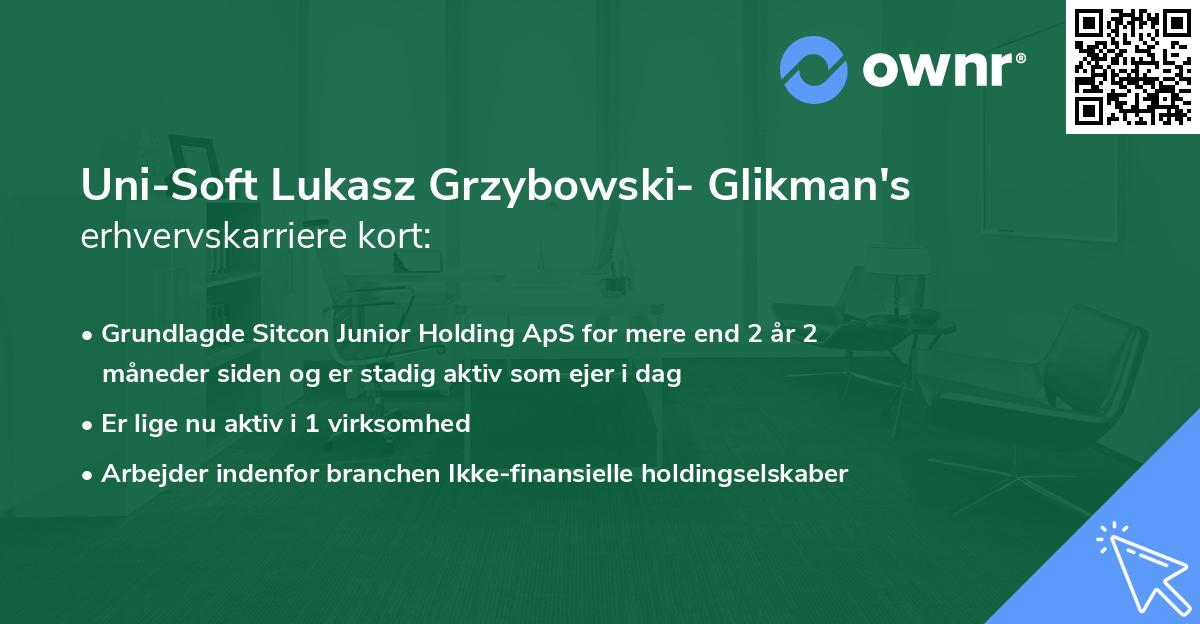 Uni-Soft Lukasz Grzybowski- Glikman's erhvervskarriere kort