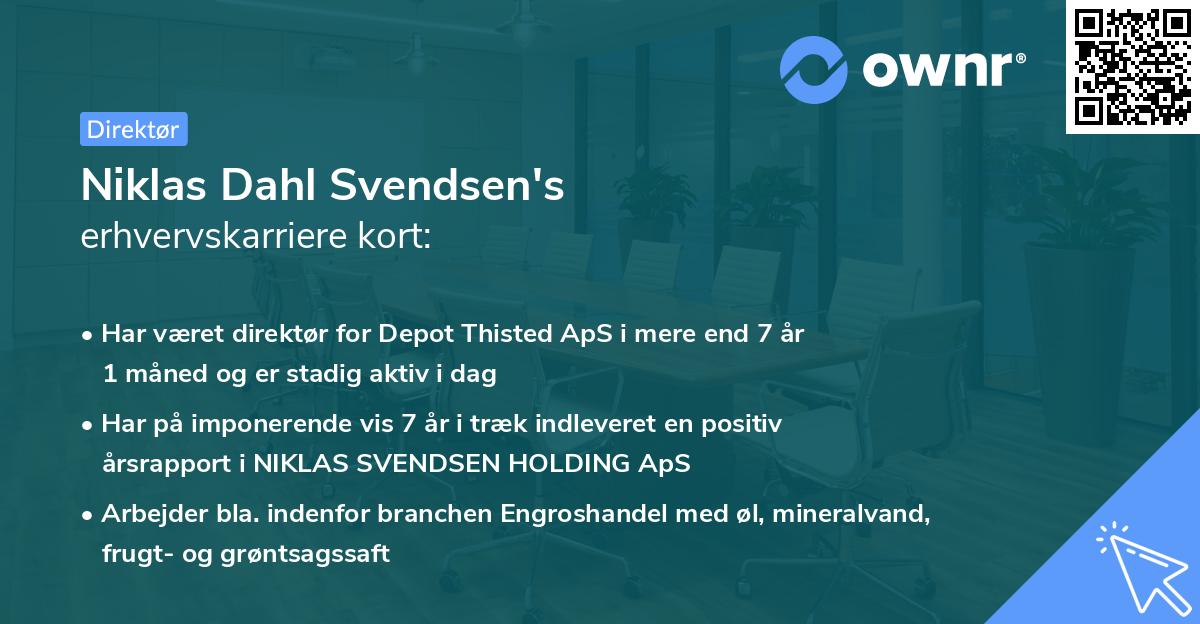 Niklas Dahl Svendsen's erhvervskarriere kort