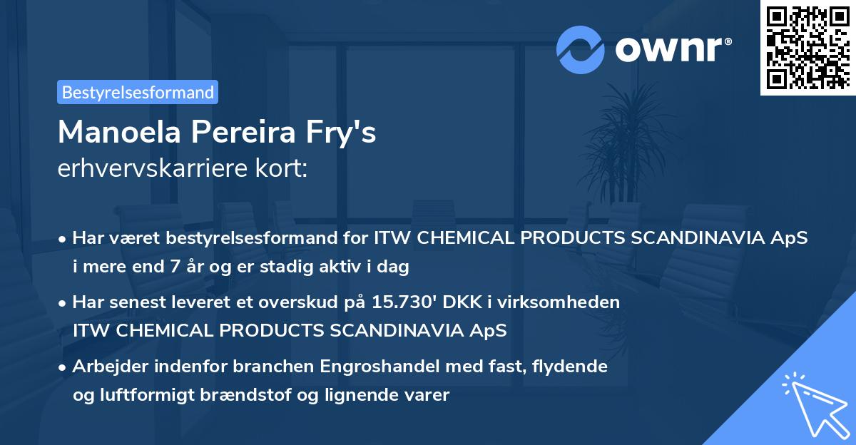 Manoela Pereira Fry's erhvervskarriere kort