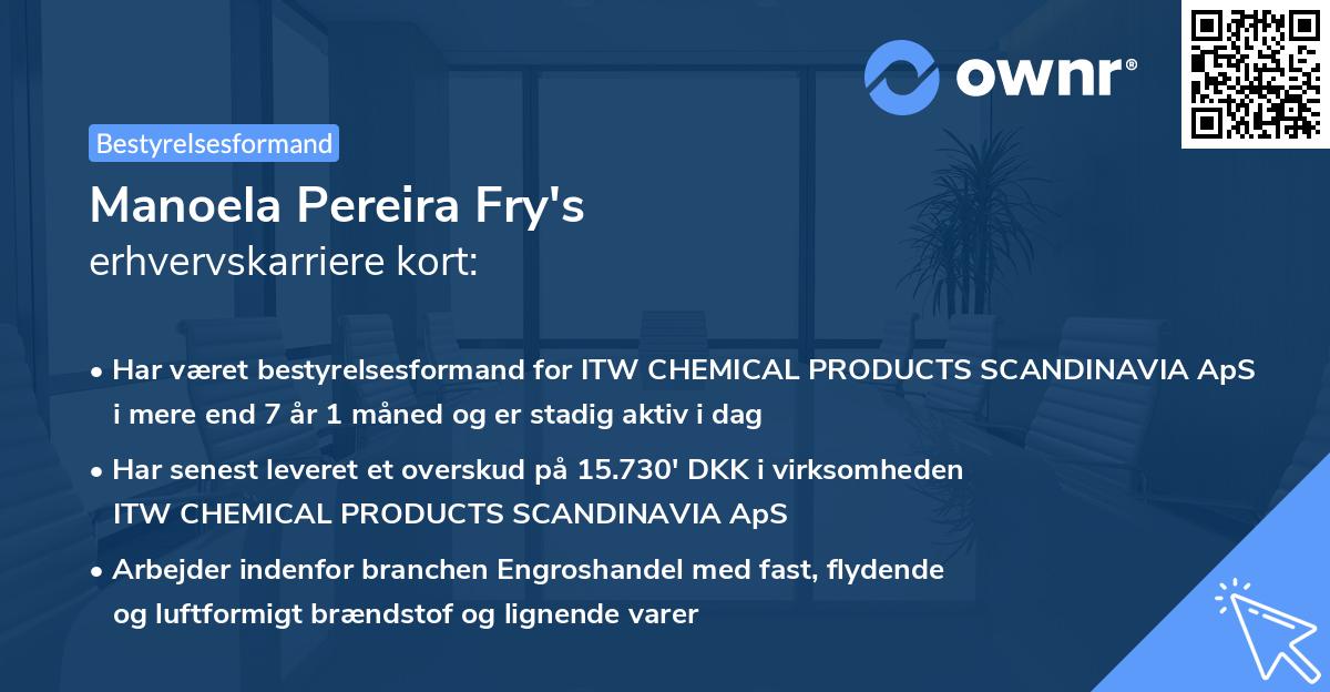 Manoela Pereira Fry's erhvervskarriere kort