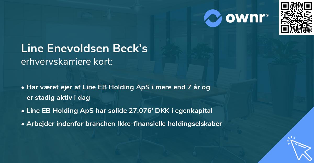 Line Enevoldsen Beck's erhvervskarriere kort