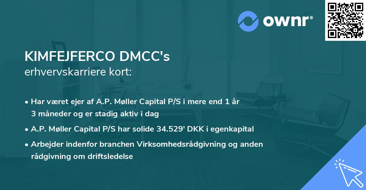 KIMFEJFERCO DMCC's erhvervskarriere kort