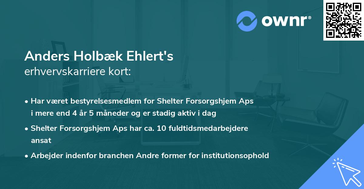 Anders Holbæk Ehlert's erhvervskarriere kort